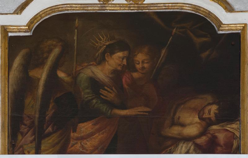 26-Tintore Francesco-Bott. lucchese sec. XVII, Dipinto raffigurante Santa Zita che assiste un morente-beweb